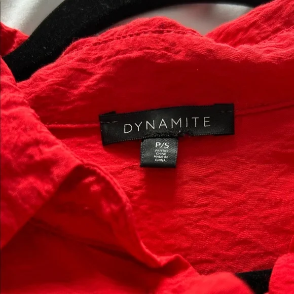 Dynamite Red Frida Button-Down Shirt - Picture 5 of 7